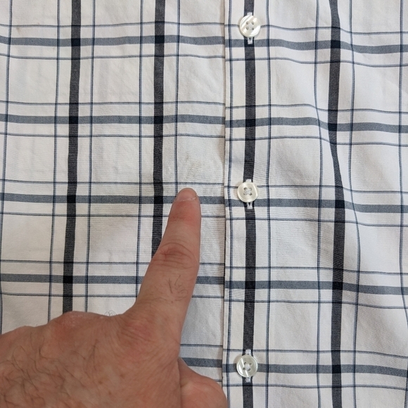 Bonobos Slim Fit Plaid Button Up Shirt Mens XXL White Blue Long Sleeve - Picture 4 of 4